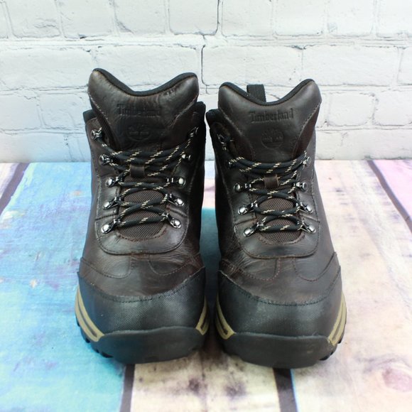 Timberland Black Leather Lace-up Back Road Trail Hiker Boots Size US 4.5 - Picture 5 of 9